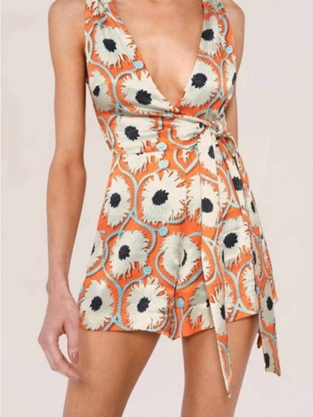 Alexis orange romper